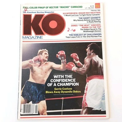 1984 February KO Knockout Boxing Magazine Coetzee Dokes Camacho Roger Mayweather - Image 1 of 4