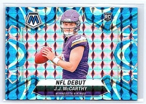 J.J. McCarthy 2024 Panini Mosaic NFL Debut RC #275 Reactive Blue Mosaic (211) - Bild 1 von 2