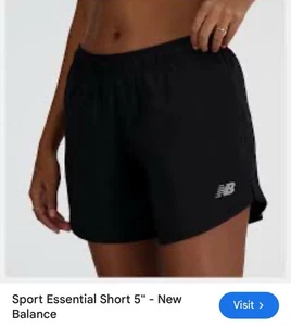 Schwarze New Balance Dry Damengröße Small Laufshorts 5-Zoll-Innennaht - Bild 1 von 12