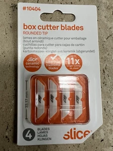 Hoja de repuesto Slice 10404, cerámica, amigable con los dedos, punta redondeada paquete de 4 cuchillas - Imagen 1 de 3