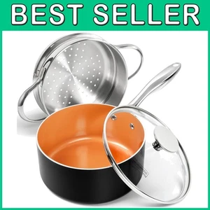 Ceramic Coated Sauce Pan - Oven Safe & Induction Compatible - Picture 1 of 9