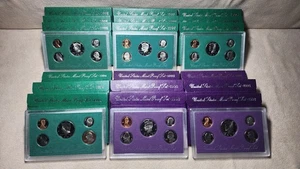 1992 1993 1994 1995 1997 1998 US Mint Proof Sets Lot of 18 - Picture 1 of 6