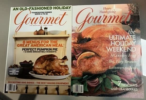 Lot of 2 Gourmet  Magazine Thanksgiving Special Editions  - Turkey Recipes - Bild 1 von 2