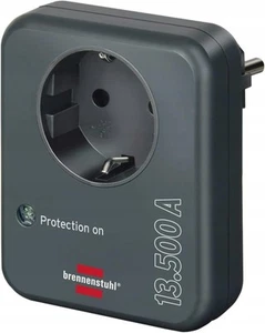 E23 Brennenstuhl 1506996 Adapter gniazdowy z zabezpieczeniem przeciwprzepięciowym 13 500A - Zdjęcie 1 z 5