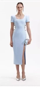 SELF PORTRAIT EXCLUSIVE-RANGE BLUE CREPE DRESSUK 6 RRP£380 - Picture 1 of 7