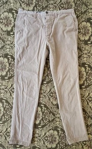 Jack Wills Chino Pants Men 34 Khaki Trousers Flat Front Button Fly University - Picture 1 of 7