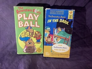 The Berenstain Bears VHS Tape Lot - In The Dark And Play Ball -Rare Cartoon - Picture 1 of 2