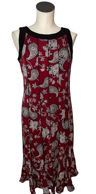 Vestido midi de cachemira elástico tejido vintage Perceptions para mujer talla M caprichoso Foto 1 de 4