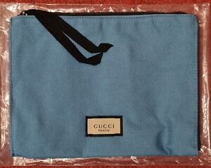 *BNIP GUCCI BEAUTY WASH BAG TOILETRY ZIP POUCH BLUE GYM SHAVING HOLIDAY TRAVEL*