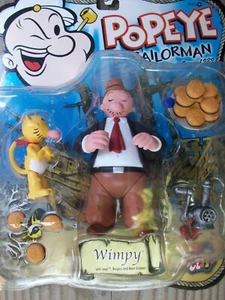 POPEYE The SAILORMAN Toy Action Figure 1st Set WIMPY with JEEP 2001 Mezco - Picture 1 of 5