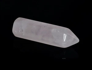31X8MM ROSE QUARTZ GEMSTONE PINK POINT LOOSE BEADS 2 BEADS - Picture 1 of 1
