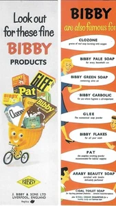 1950's J Bibby Advertising Bookmark Clozone Soap Carbolic Glee Pat Araby Cidal - Picture 1 of 1