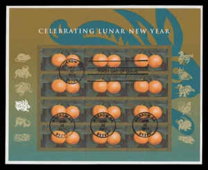 SC #4492 - 44c CHINESE NEW YEAR (YEAR OF THE RABBIT) - USED PANE OF 12 - Picture 1 of 1