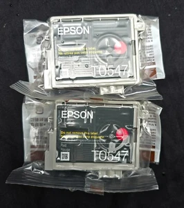 Epson T0547 Genuine Red Ink Cartridge x 2 - Picture 1 of 1