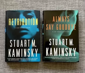 RARE SIGNED 2-LOT Lew Fonesca by Stuart Kaminsky: Retribution Always Say Goodbye - Picture 1 of 10