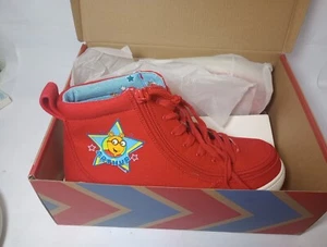 BILLY Sneaker Kids Sz 5 Classic Lace High RED Arthur Full Zip AFO New - Picture 1 of 6