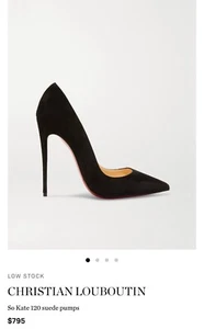 Christian Louboutin - So Kate Black Suede Heels - Picture 1 of 7