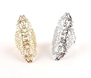 Sterling Silver Filigree Elongated Ring - Free Gift Packaging - Picture 1 of 22