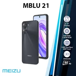 MEIZU Mblu 21 Android Cell Phone (Black/6GB+128GB/Dual SIM/Unlocked/NEW) - Picture 1 of 4