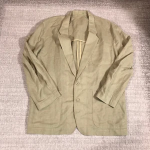 Kenzo Paris Blazer Mens 3 Linen Jacket Sports Coat Beige Pocket Two Button - Picture 1 of 14