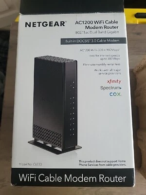 NETGEAR DOCSIS 3.0 1.2Gbps Two-in-one Cable Modem + WiFi Router C6230 READ! - Image 1 of 2
