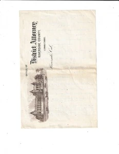 Büro des Bezirksstaatsanwalts Lyman Evan’s Briefkopf Riverside County Kalifornien - Bild 1 von 2