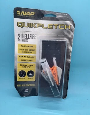 NIP Nap New Archery Quikfletch 2" Hellfire Vanes - Image 1 of 4