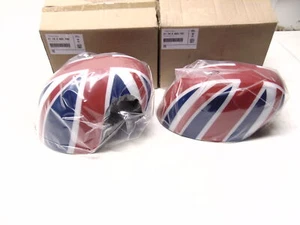 Originale MINI F56 F54 Clubman F54 F60 Ala Specchio Cover Set Union Jack COPPIA RHD - Foto 1 di 5