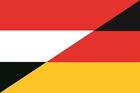 Aufkleber Jemen-Deutschland Flagge Fahne 18X12 Cm Autoaufkleber Sticker