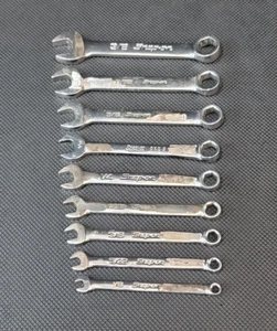 Snap on 9pc 6-point Midget Combo Wrench Set 1/8" - 3/8" - Picture 1 of 18