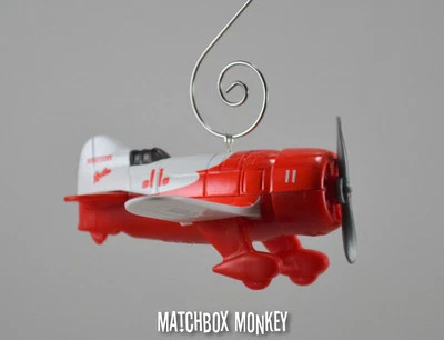 Gee Bee Stunt Airplane Single Prop Custom Christmas Ornament 1/64 Race Plane - Image 1 of 4