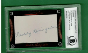 PADDY LIVINGSTON 2017 HISTORIC AUTOGRAPHS SCRIPTS CUT AUTO REDS CLEVELAND 1906 - Picture 1 of 1