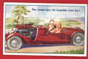 NORTH WALES. PULL OUT VIEW. OPEN TOP MOTOR CAR pu 1943 - Picture 1 of 1