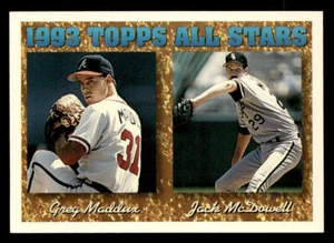 1994 Topps Bilingual #392 Greg Maddux / Jack McDowell Card - Picture 1 of 2