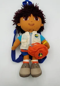 Dora The Explorer Diego Backpack Zippered Bag Adjustable Straps Plush 15" Lovey - Picture 1 of 6