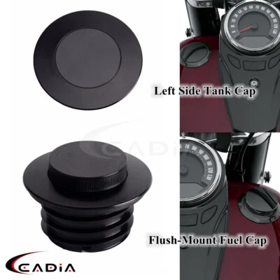 Tapa de combustible emergente + kit de tapa de tanque lateral izquierdo para Harley Fat Boy FLFB FLSB 2018-2024 Foto 1 de 4
