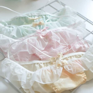 Lady Girls Lace Ruffles Briefs Underwears Lolita Cute Knicker Vintage Hollow Out - Picture 1 of 15
