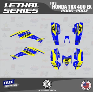Graphics Kit for HONDA TRX400EX (2005-2007) 16MIL Lethal Series - Yellow - Picture 1 of 6