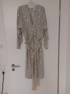 Kleid Beige 40 Pailletten - Bild 1 von 3