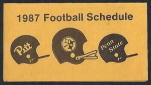 SELTEN 1987 Pittsburgh Steelers NFL & College Football Spielplan!! Vecenie's Dist. - Bild 1 von 2