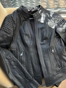 Genuine leather jacket La Reine Blanche Size XS - Picture 1 of 11