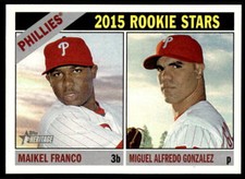 2015 Topps Heritage 254 Maikel Franco / Miguel Alfredo Gonzalez Phillies Rookies
