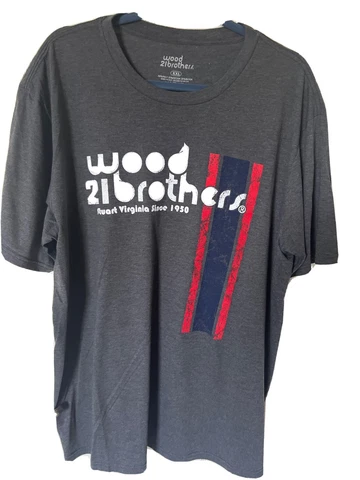 Men's Heather Charcoal Wood Brothers Racing Vintage Team T-Shirt XX-Large Cover