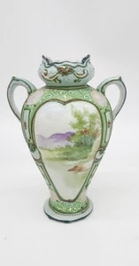 Antique Nippon Morimura Bros. Moriage Vase 6” - Picture 1 of 14