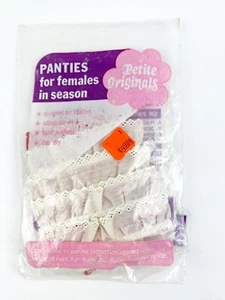 Vintage Female Dog Pet Diaper Panty Season M USA Ruffles Red Polka Dot Rare - Picture 1 of 6