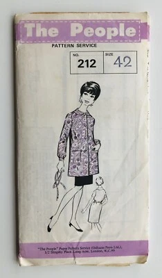 Vintage 1960's Sewing Pattern Overall, House Dress,'The People' no.212 Bust 42" - Image 1 of 4