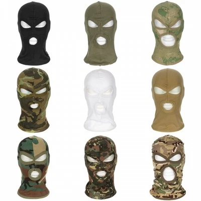 Balaclava 3-Loch dünn Sturmhaube Sturmmaske Mütze Kart Ski Motorrad Baumwolle - Bild 1 von 4