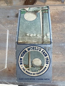 1939 New York World’s Fair Theme Center Perisphere Feature Matchbook Cover - Bild 1 von 4
