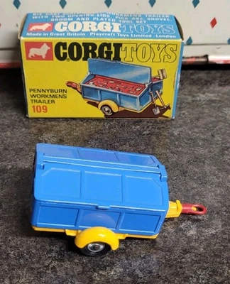 Vintage Corgi Pennyburn Workmen's Trailer 109 with Box MINT CONDITION  - Image 1 of 4