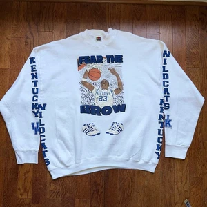 Kentucky Wildcats Anthony Davis #23 Fear The Brow NCAA 2XL Sweatshirt 28x30 - Picture 1 of 5